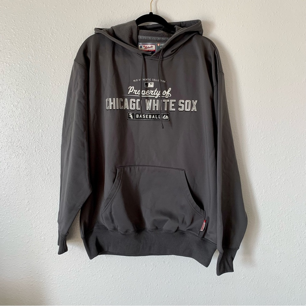 Majestic Chicago White Sox Gray Therma Base Hoodie Men's Size Large